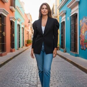 Express Black Blazer with Structured Shoulders